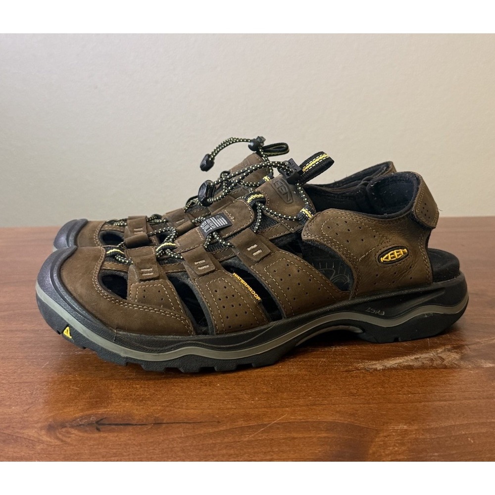 Keen Rialto American Built Sandals Mens Size 11.5 Brown Nubuck Waterproof Hiking